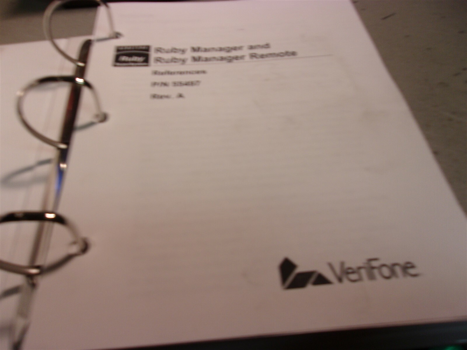 NEW Ruby Manager Verifone 55497 Binder/Book with CD *FREE SHIPPING*