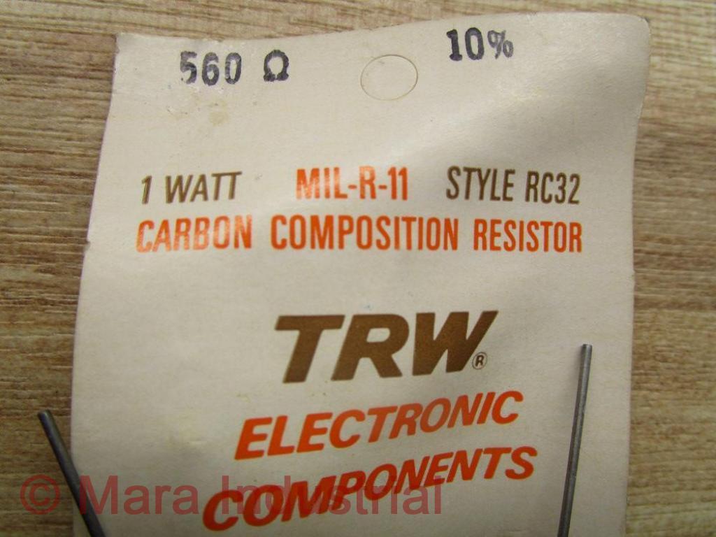TRW Electronics Components MIL-R-11 Carbon Resistor 560Ω (Pack of 2)