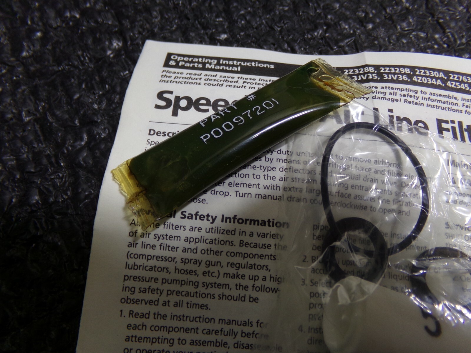 NEW SPEEDAIRE 1R426 FILTER ELEMENT SEAL KIT (DC)