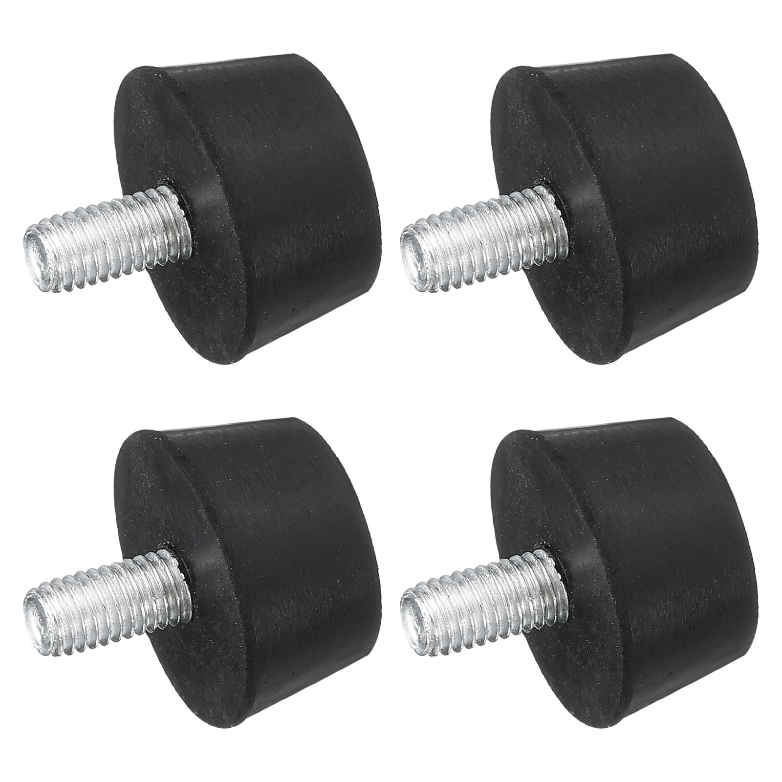 4Pcs Thread Levelling Feet 1.18″x0.63″ with M8x15mm Studs Black