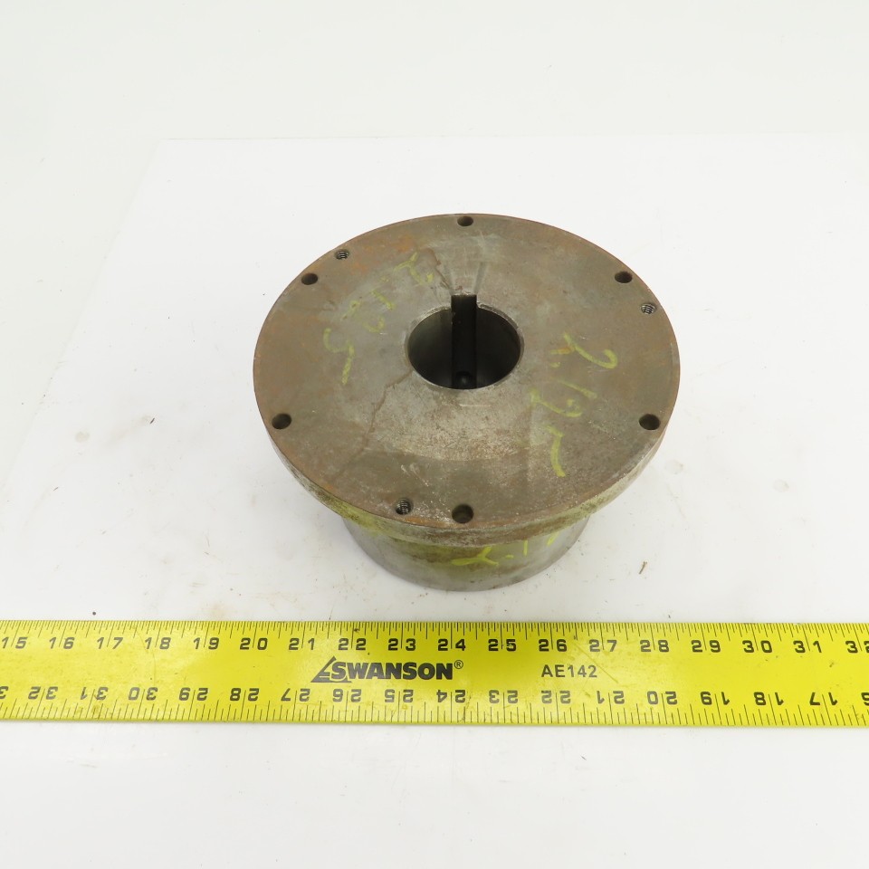 Flanged Coupling Hub Sleeve 2.125″ Shaft 7-7/8″ Flange OD 1/2″ Key