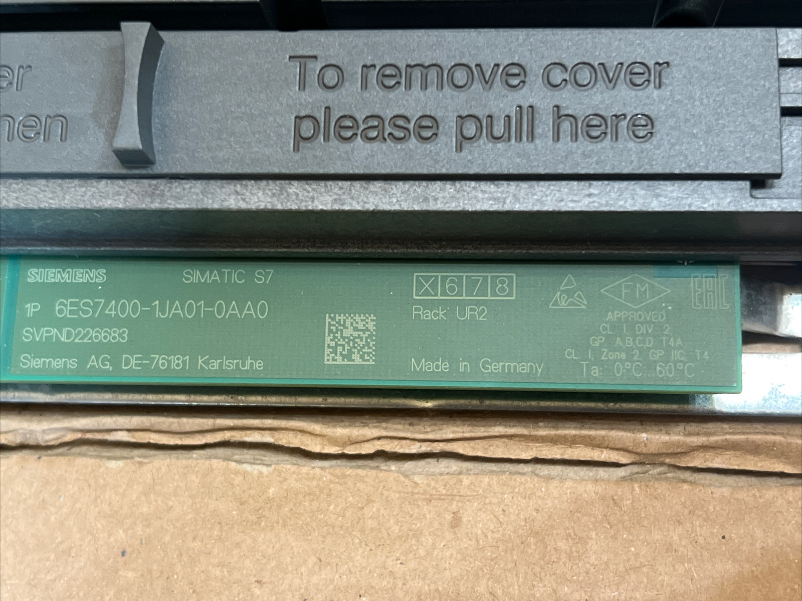 SIEMENS Simatic S7-400 RACK, 1JA01-OAAO New & Free Shipping
