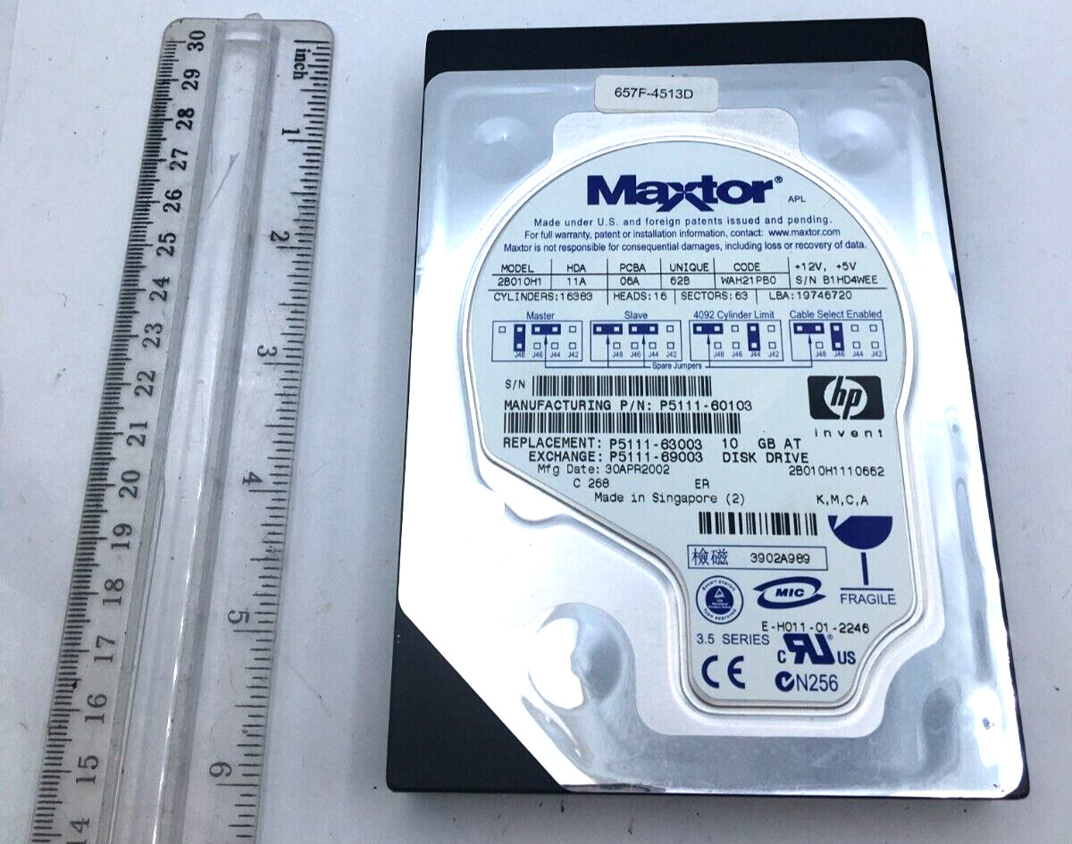HP Maxtor Disk Drive 10GB, P5111-60103
