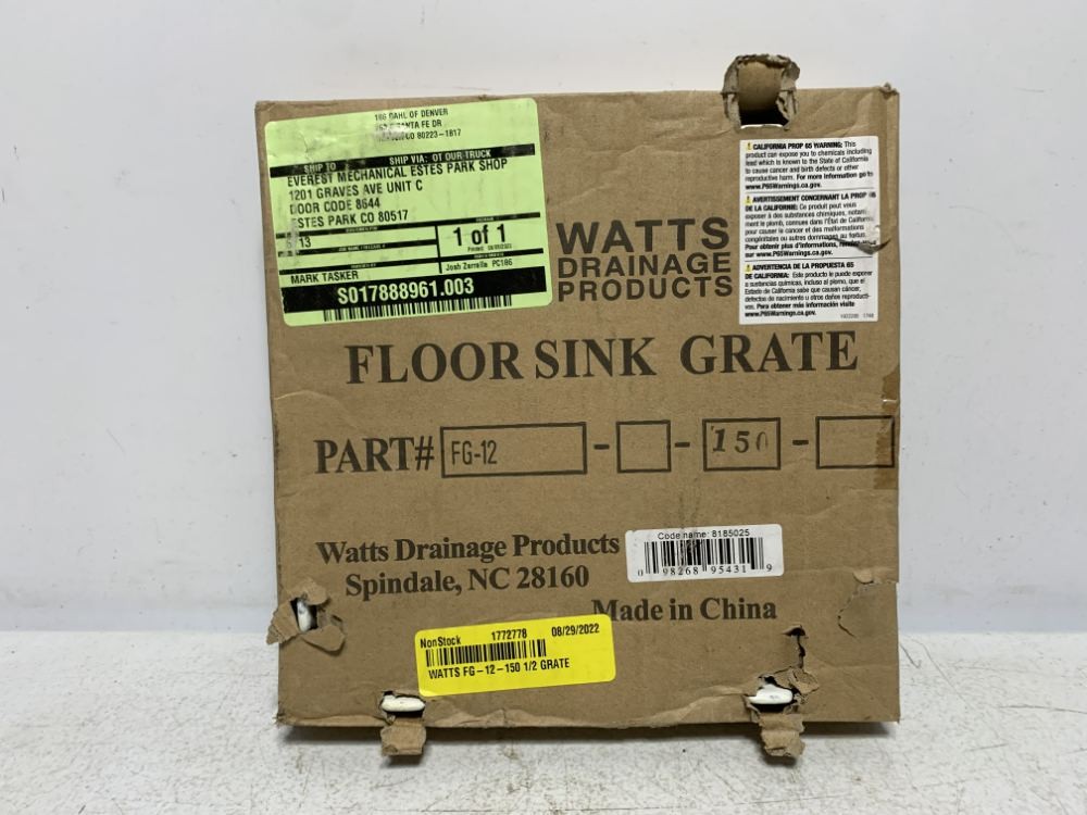 Watts FG-12-150 Floor Sink Grate 12″ Porcelain-Coated