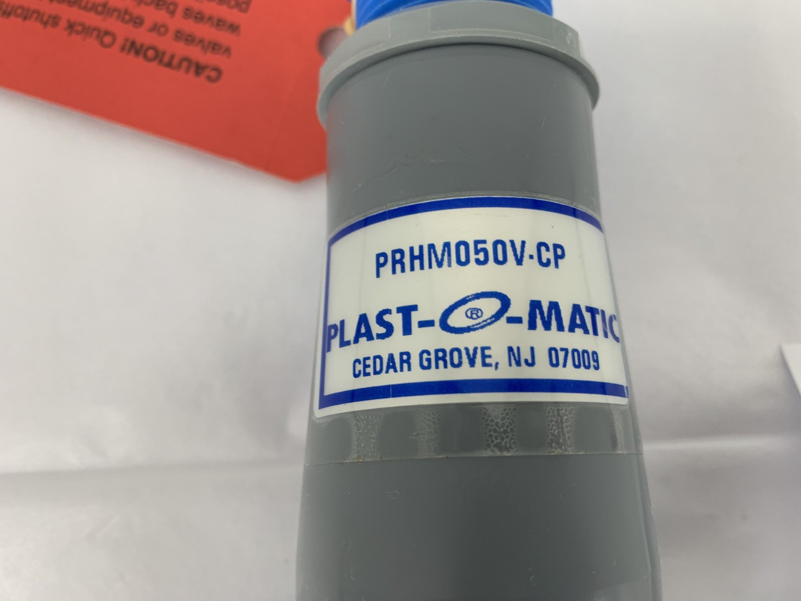 Plast-O-Matic Valves, Inc. PRHM050V-CP Thermoplastic Pressure Regulator 5-125PSI