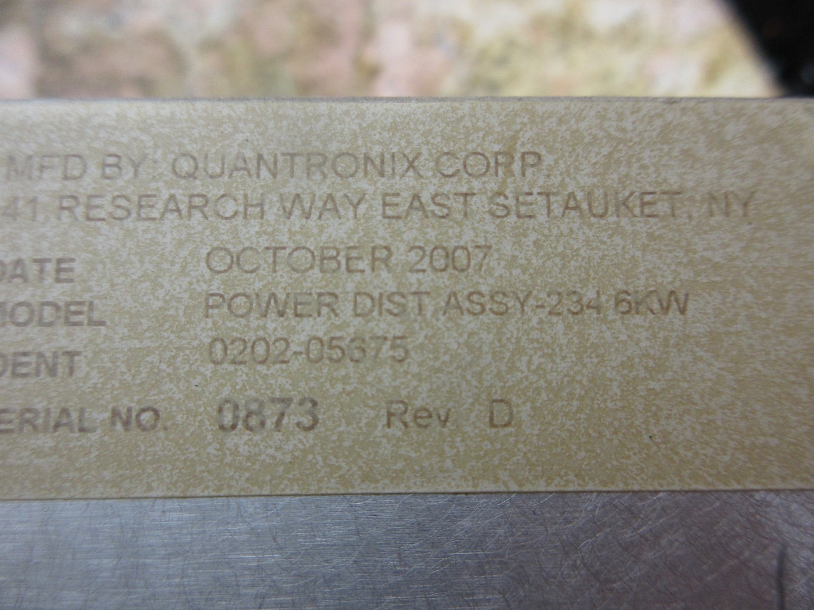 *SPECIAL PRICE* BAUBLYS LASER QUANTRONIX POWER DIST ASSY-234 6KW 0202-05675 224
