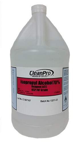 CleanPro® Isopropyl Isopropanol Alcohol (IPA) USP-Grade 70%, Case of 4 Gallons