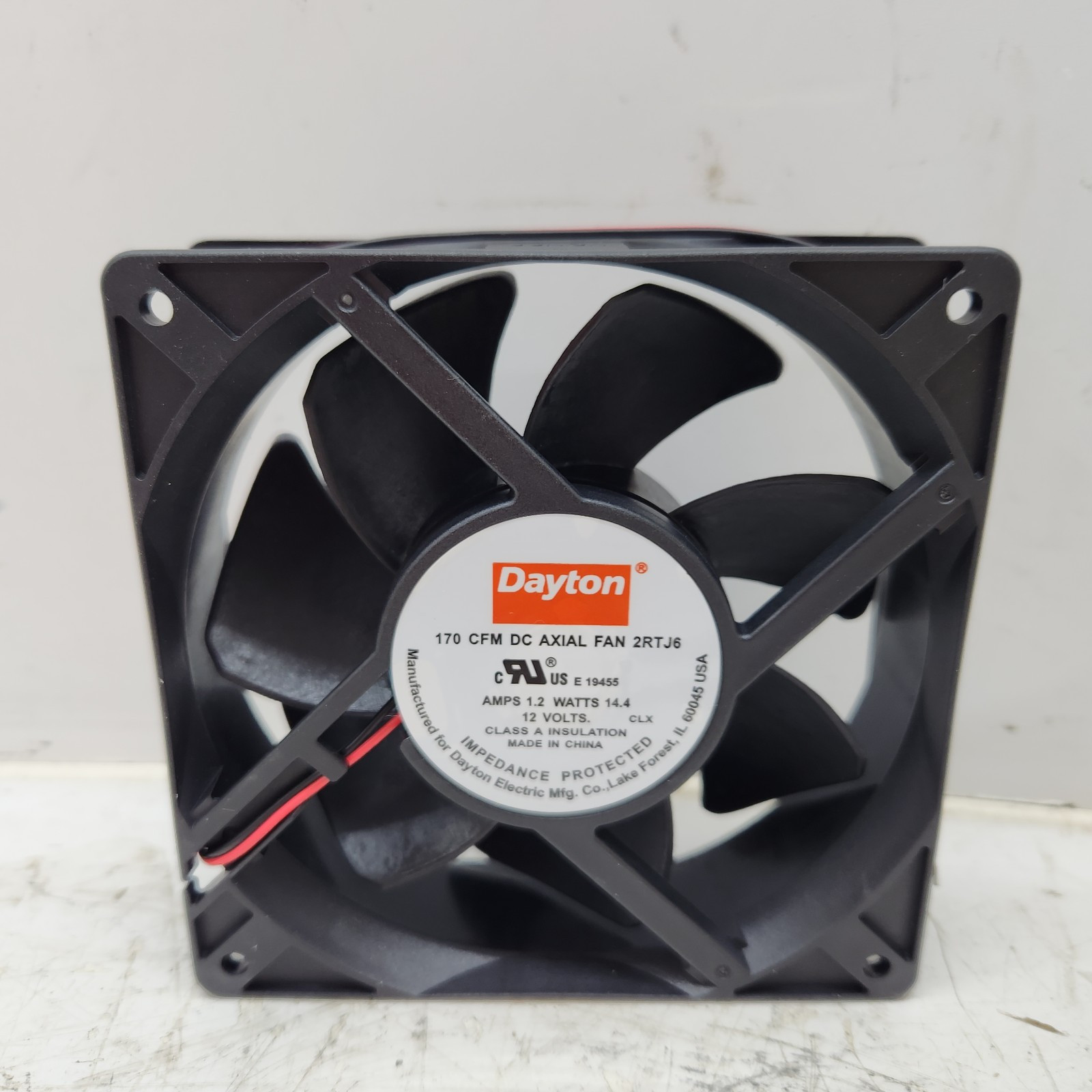 2RTJ6 Standard Square Axial Fan 4 11/16″ H x 4 11/16″ W x 1 1/2″ D