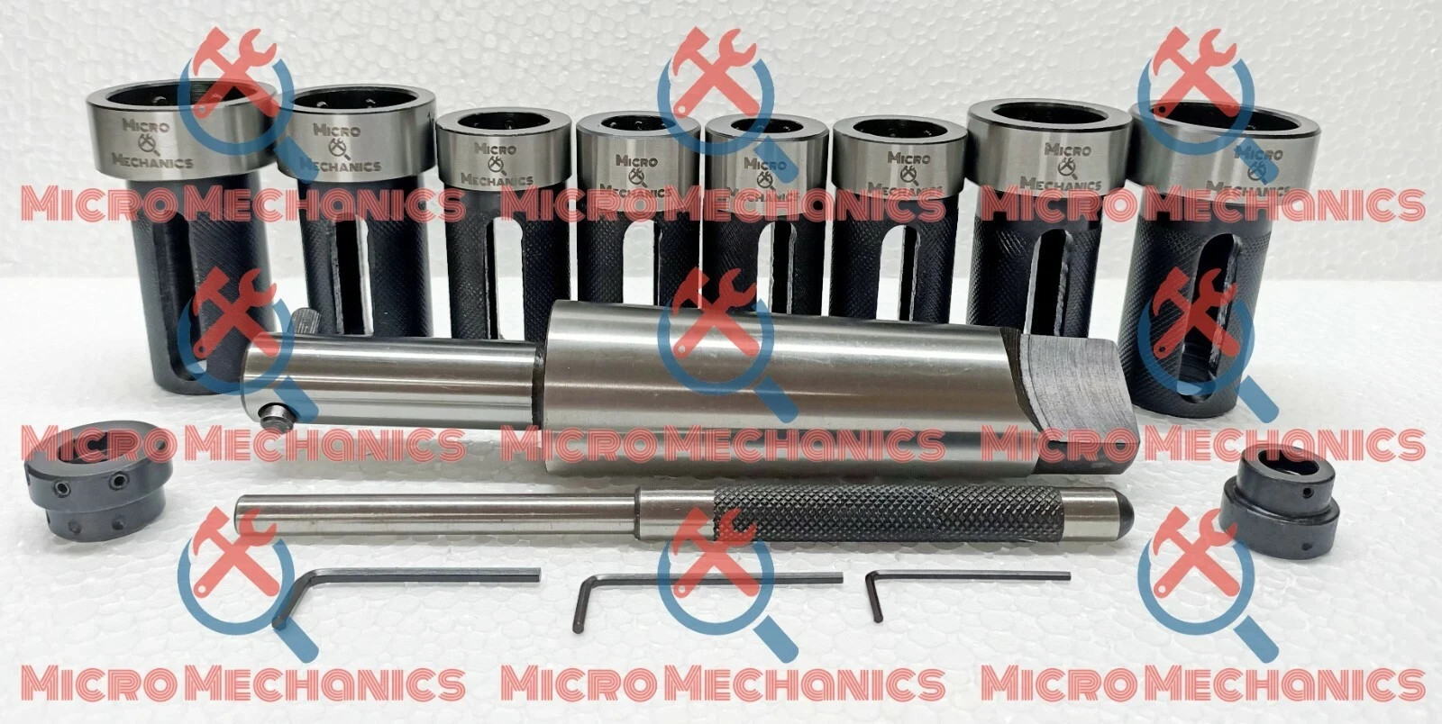 10x Die Holder Kit For Lathe Tailstock Morse Taper # 5 Sliding Action- Inch & MM
