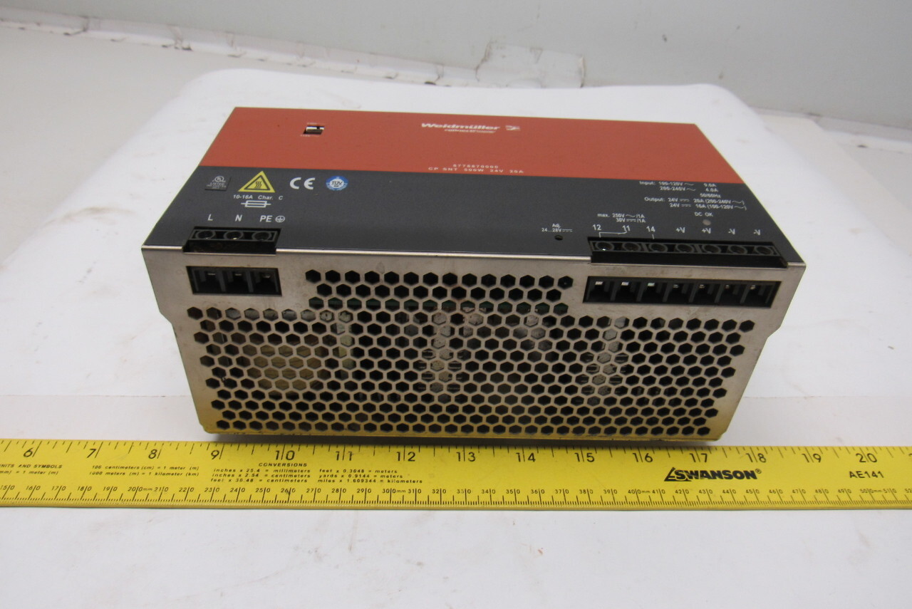 Weidmuller 8778870000 500W 250V Input 24V 20A AC/DC Converter Power Supply