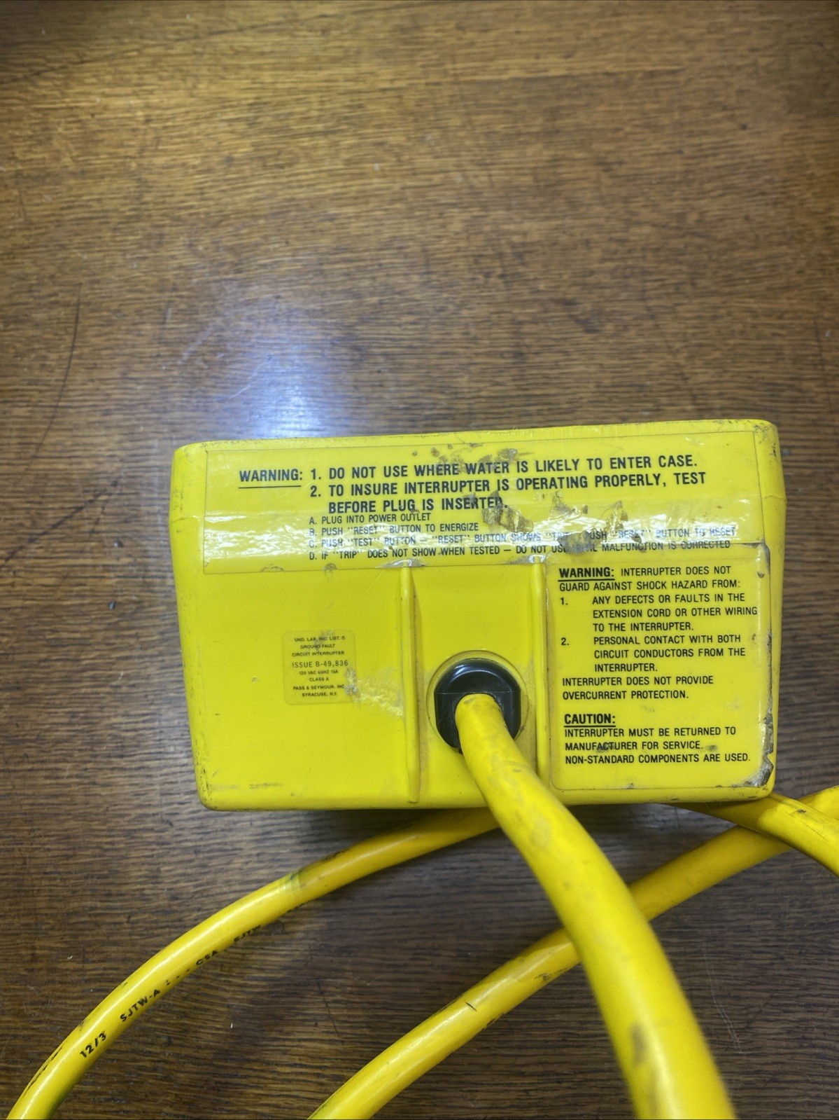 Tested Working PASS & SEYMOUR PS150-S 15A Portable GFI Outlet 6’ Extension Cord