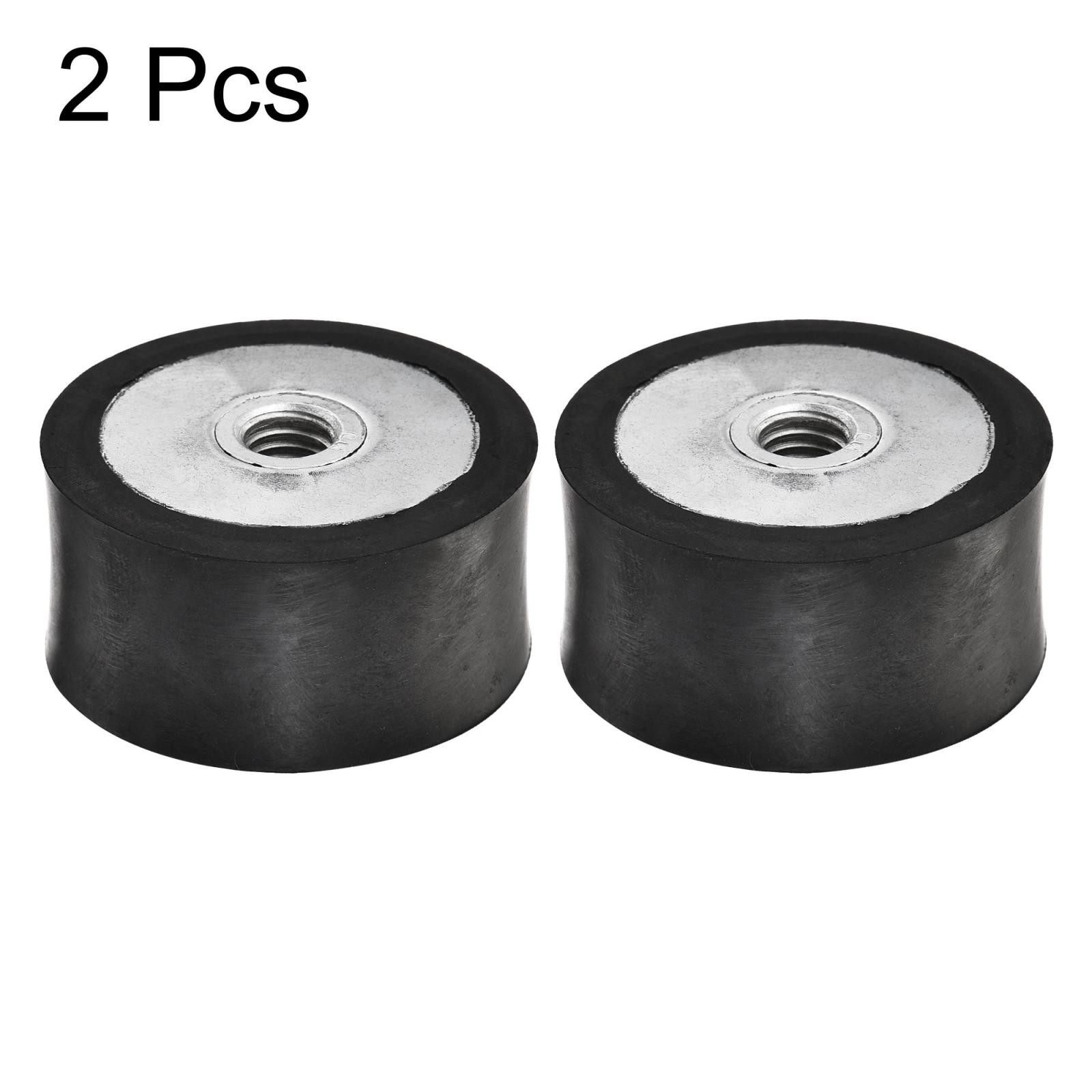 2pcs M8 Rubber Mounts Female Shock Absorber D40mm x H20mm
