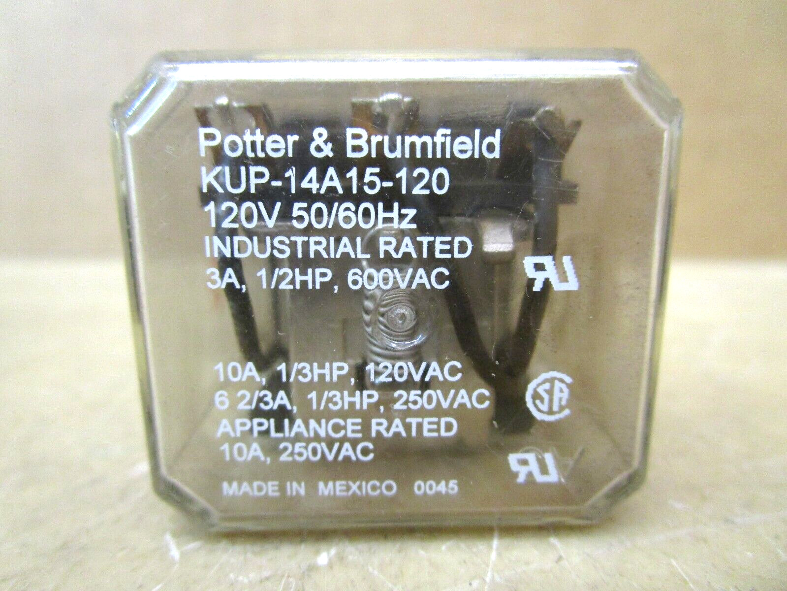 Potter & Brumfield KUP-14A15-120 Relay 120V Industrial & Appliance Rated 47557LR