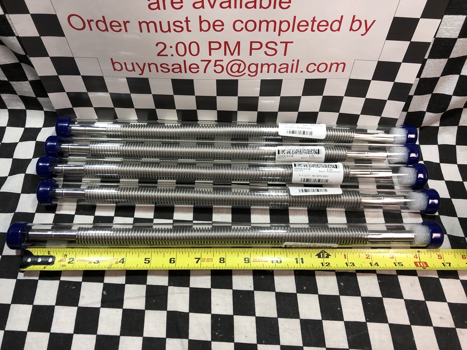 Lot Of 5, SWAGELOK Flexible Tubing 1/2″ X 12″, 321-8-X-12-B2, SHIPSAMEDAY