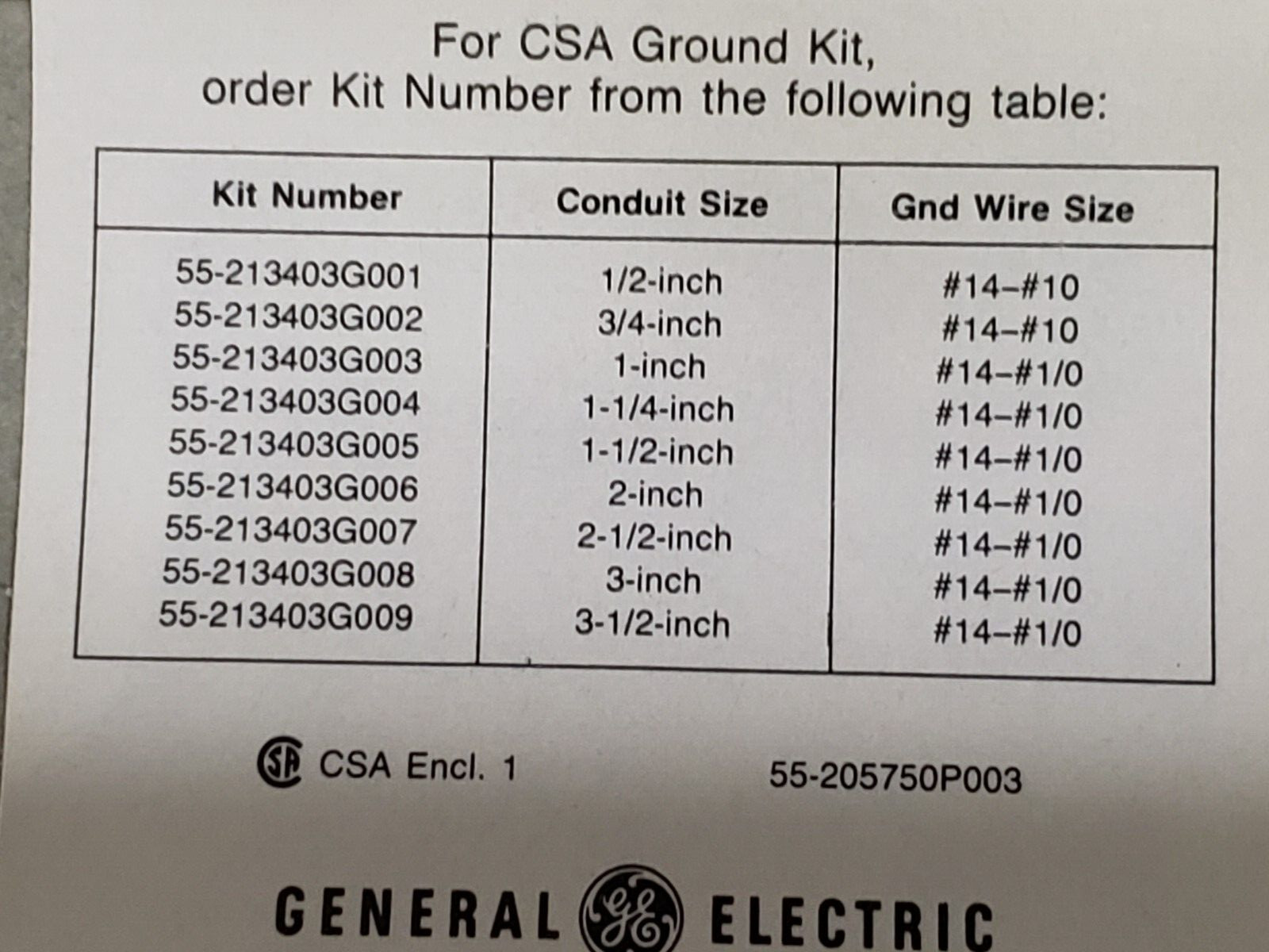 GENERAL ELECTRIC CR120X75A ENCLOSURE TYPE 1 FOR CR120W CR120J CSR279OE NIB