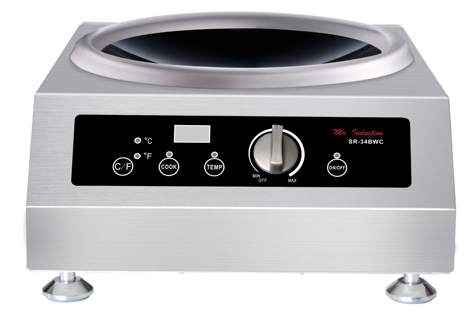 SPT SR-34BWC: 3400W Countertop Commercial Wok Cooktop (220-240V)