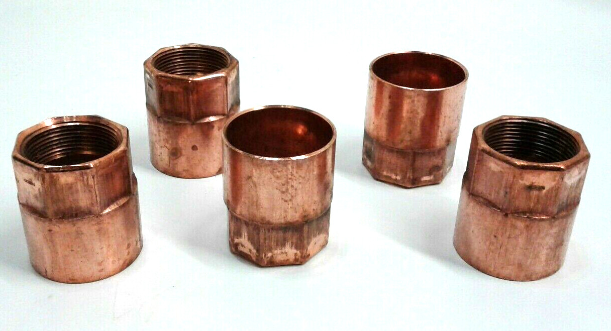Nibco 603-R Female Red Adapter 2×1-1/2 Wrot Copper Pressure Fitting CxF Box Of 5