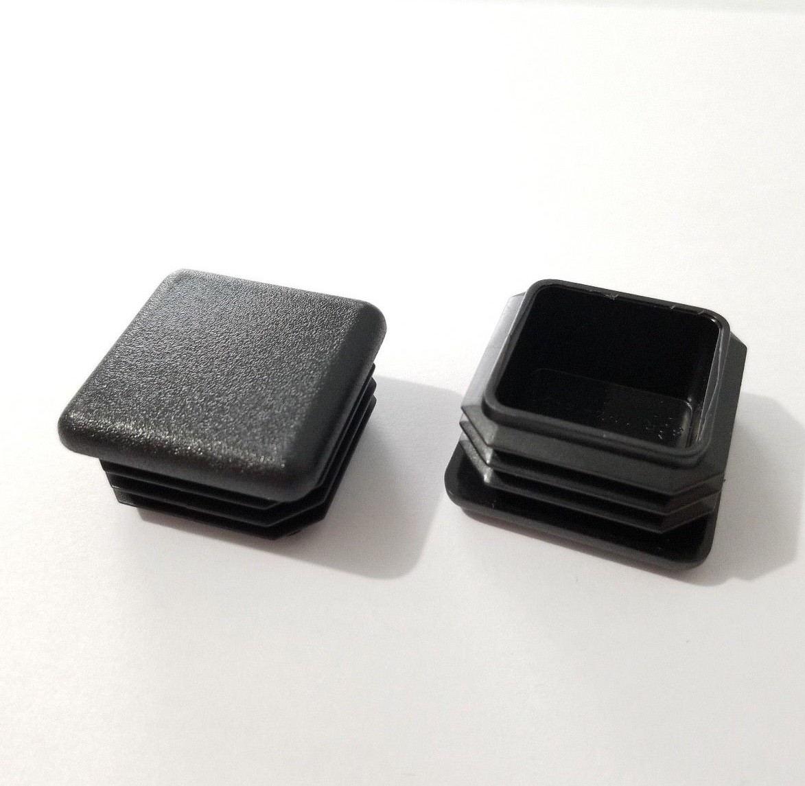 (4) Square 1-1/4″ 1.25″ 14-20 Gage Black Tubing End Plugs Plastic Insert Caps