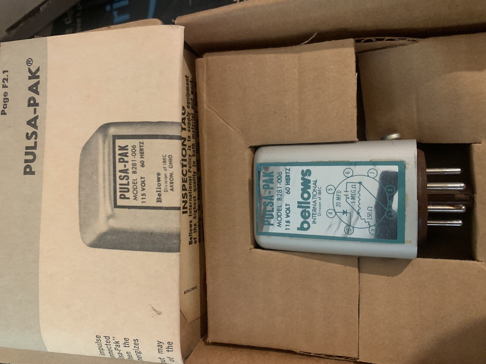 BELLOWS B281-006 NOS