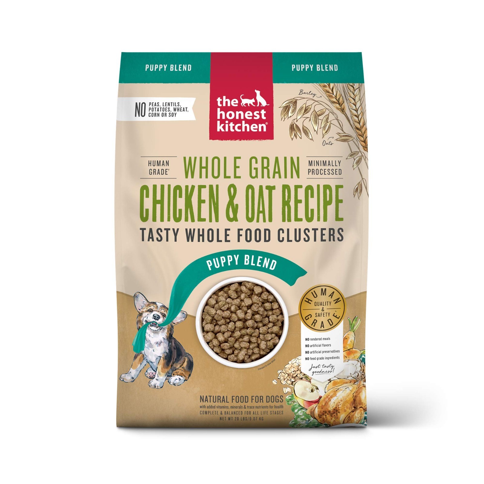 The Honest Kitchen Human Grade Whole Food Clusters Puppy Blend Dry Dog Food,20Lb