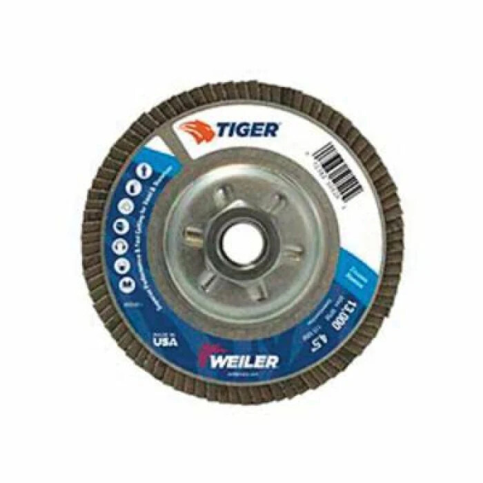 Weiler 50517 4.5″ Tiger Coated Flap Disc – 36 Grit