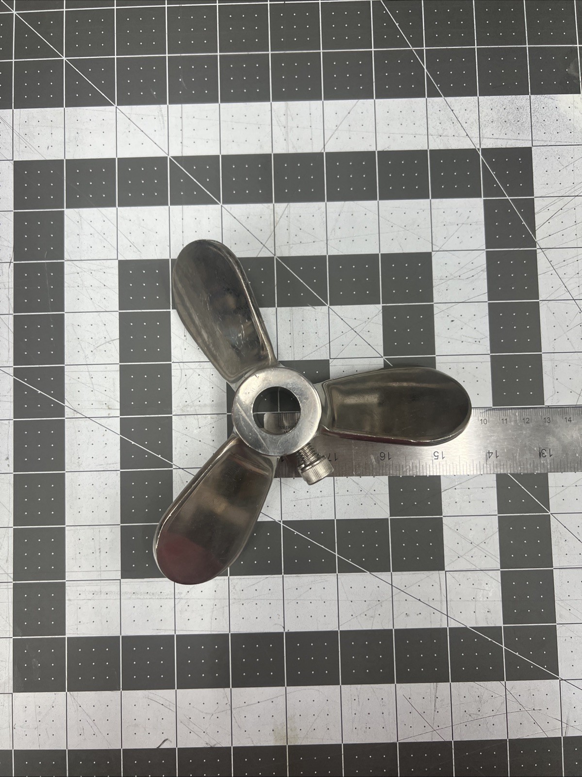 Stainless Steel Mixing Agitator Propeller 20mm Shaft Bore 175mm Diameter 3 Blade