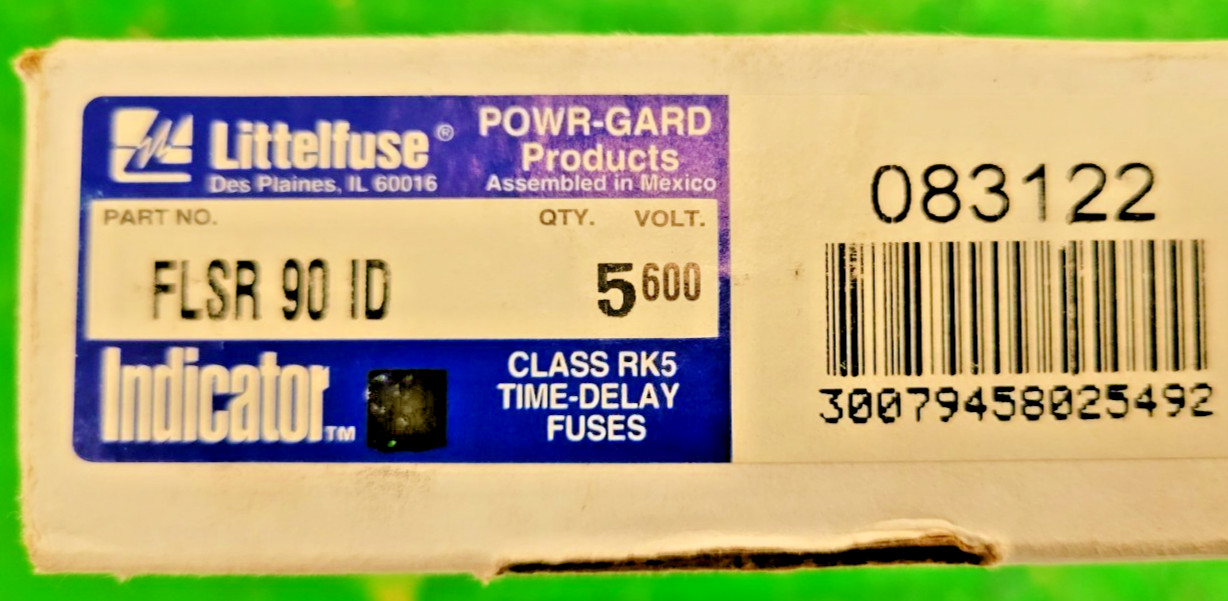 5️⃣ LITTLEFUSE RK5 TIME-DELAY FUSES 1 LOT 5CT PESSCO OFFERING 1 G102025-32-33 🗽