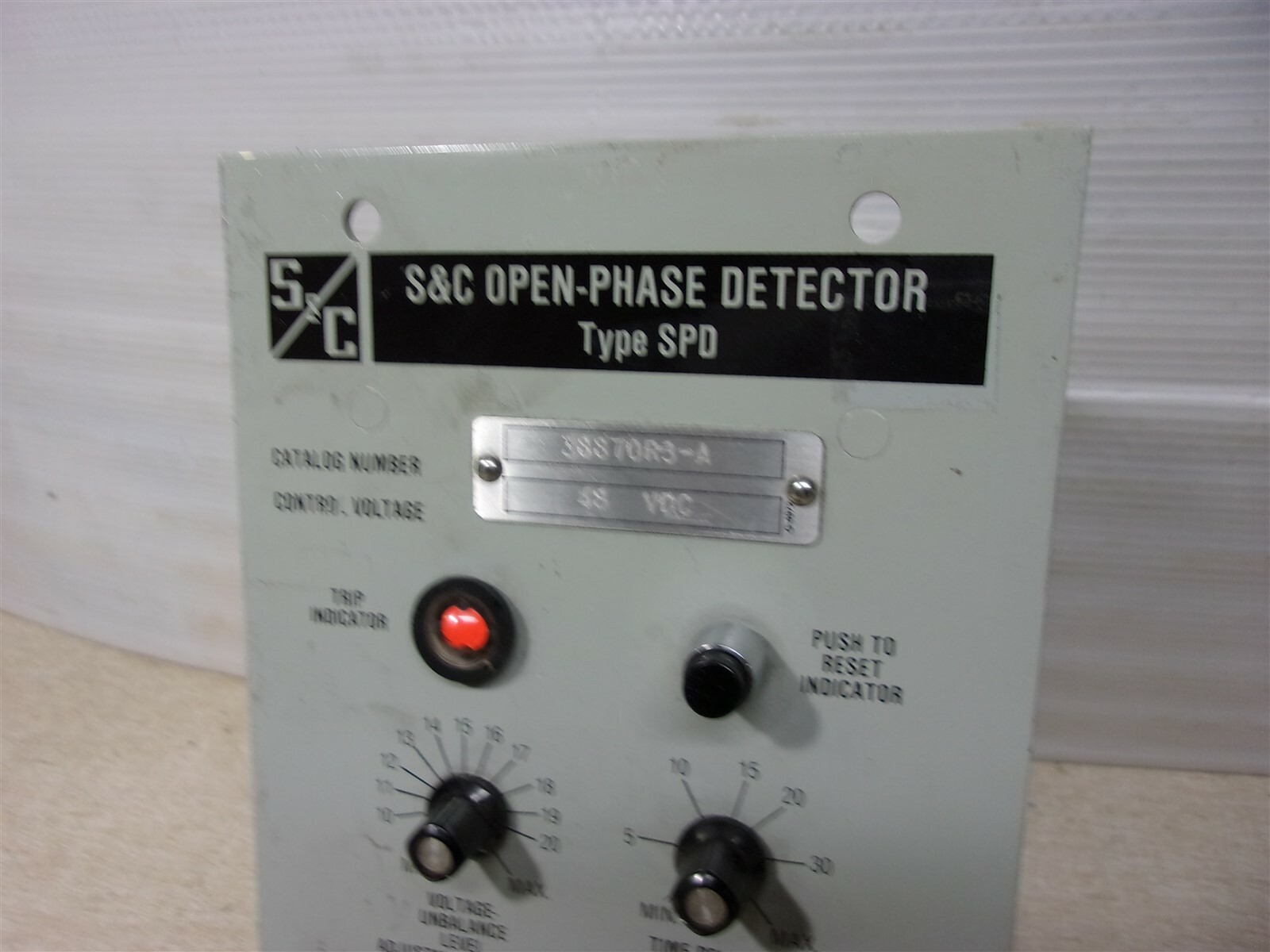 S&C Open Phase Detector Type SPD 38870R3-A *FREE SHIPPING*