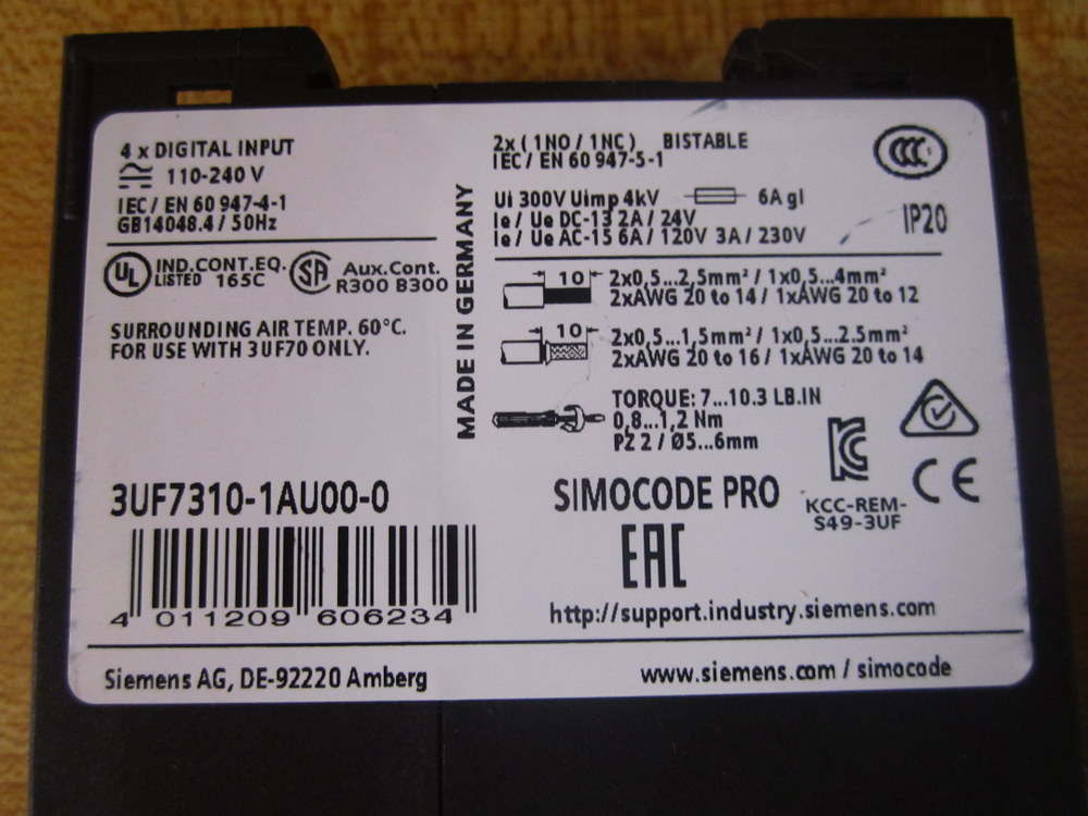 Siemens 3UF7310-1AU00-0 Digital Module