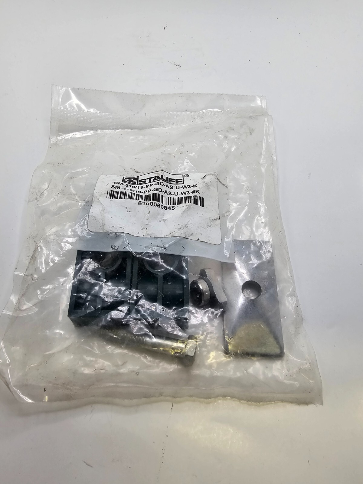 (QTY 4) Stauff 19mm Polypropylene Mounting Clamp Assy SM-319/19-PP-GD-AS-U-W3