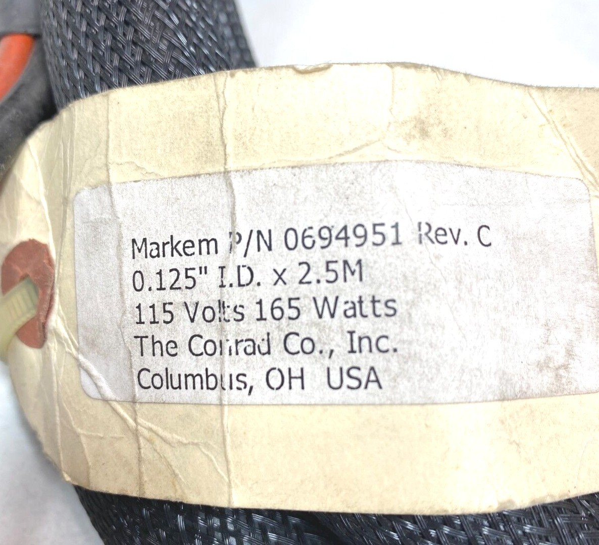 Markem 0694951 Heated Hose 0.125″ ID x 2.5M 115V 165Watt 4-Pin