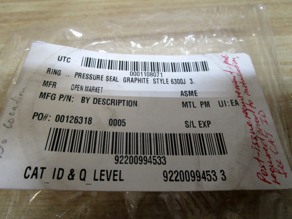 A. P. Services 6300J Pressure Seal 3″-3/16″