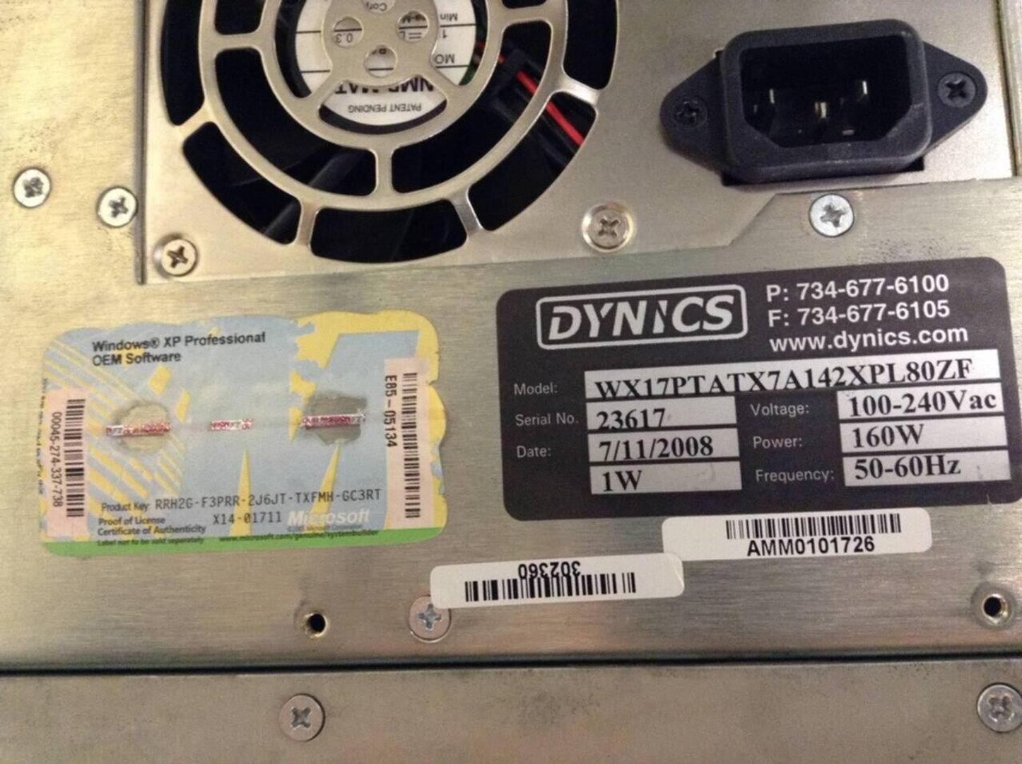 DYNICS Operator Interface WX17PTATX7A142XPL80ZF Used #70304