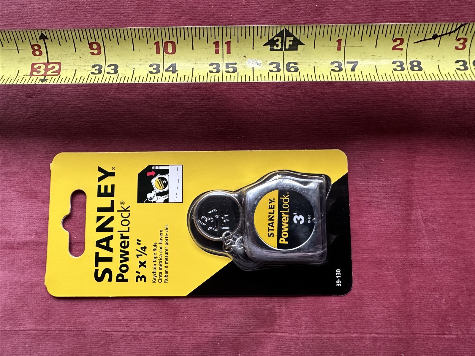 (0083.) Stanley Keychain Tape Rule 3′ x 1/4″ – PowerLock 39-130