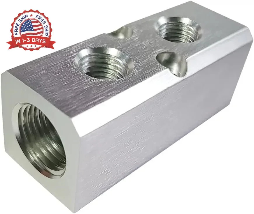 Quality 2 Way 4 Port Air Manifold 1/2″ NPT Supply Port 1/4″ NPT Outport With Mou