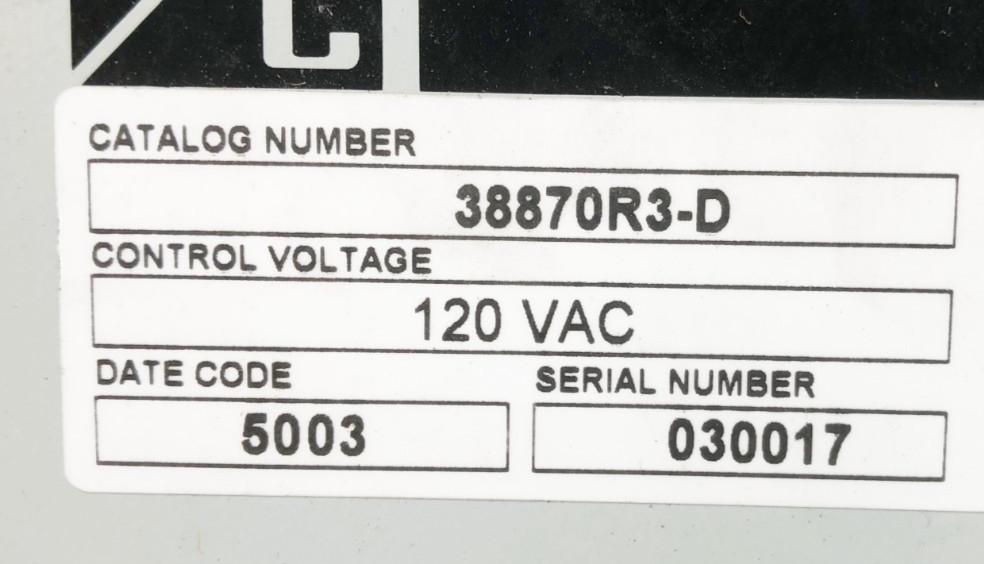 New S&C Electric 38870R3-D Open-Phase Detector Type SPD 120VAC – No Box