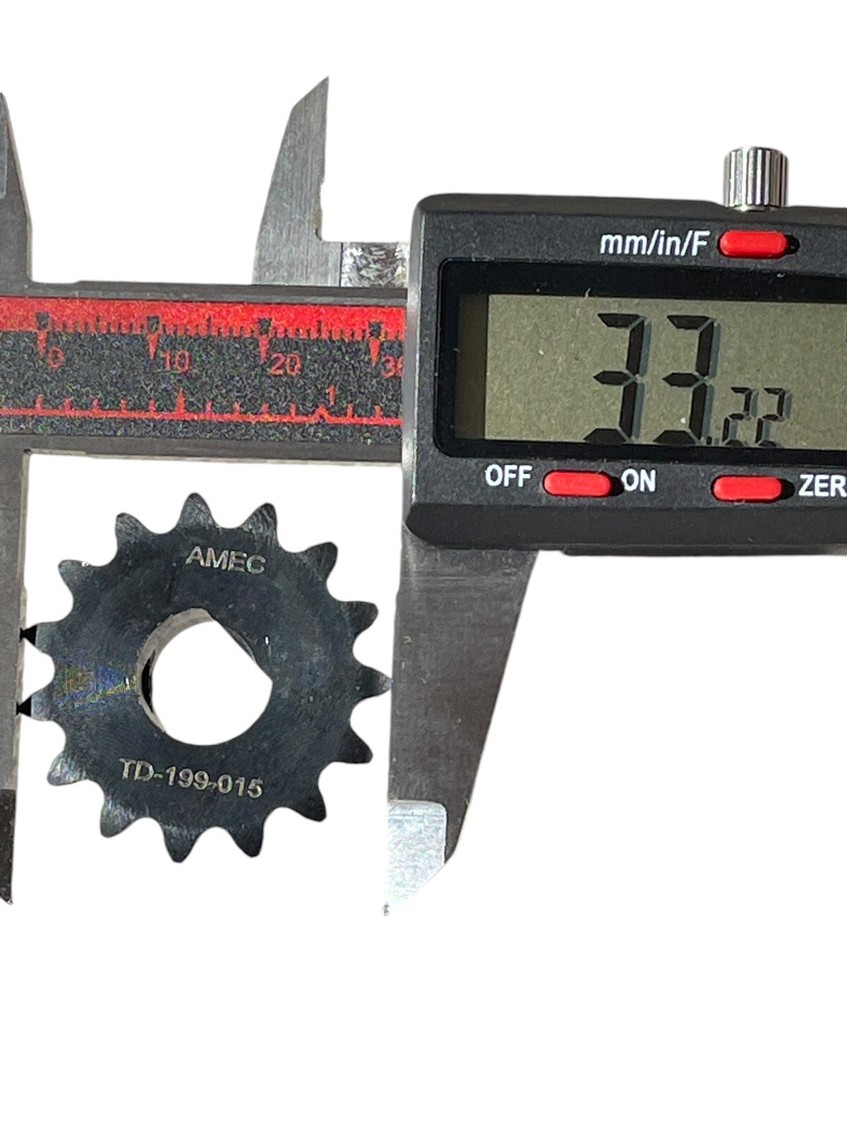 15 Tooth 12mm Bore Steel D-Shaft Steel Sprocket for #25 Pitch Chain – 15 Teeth