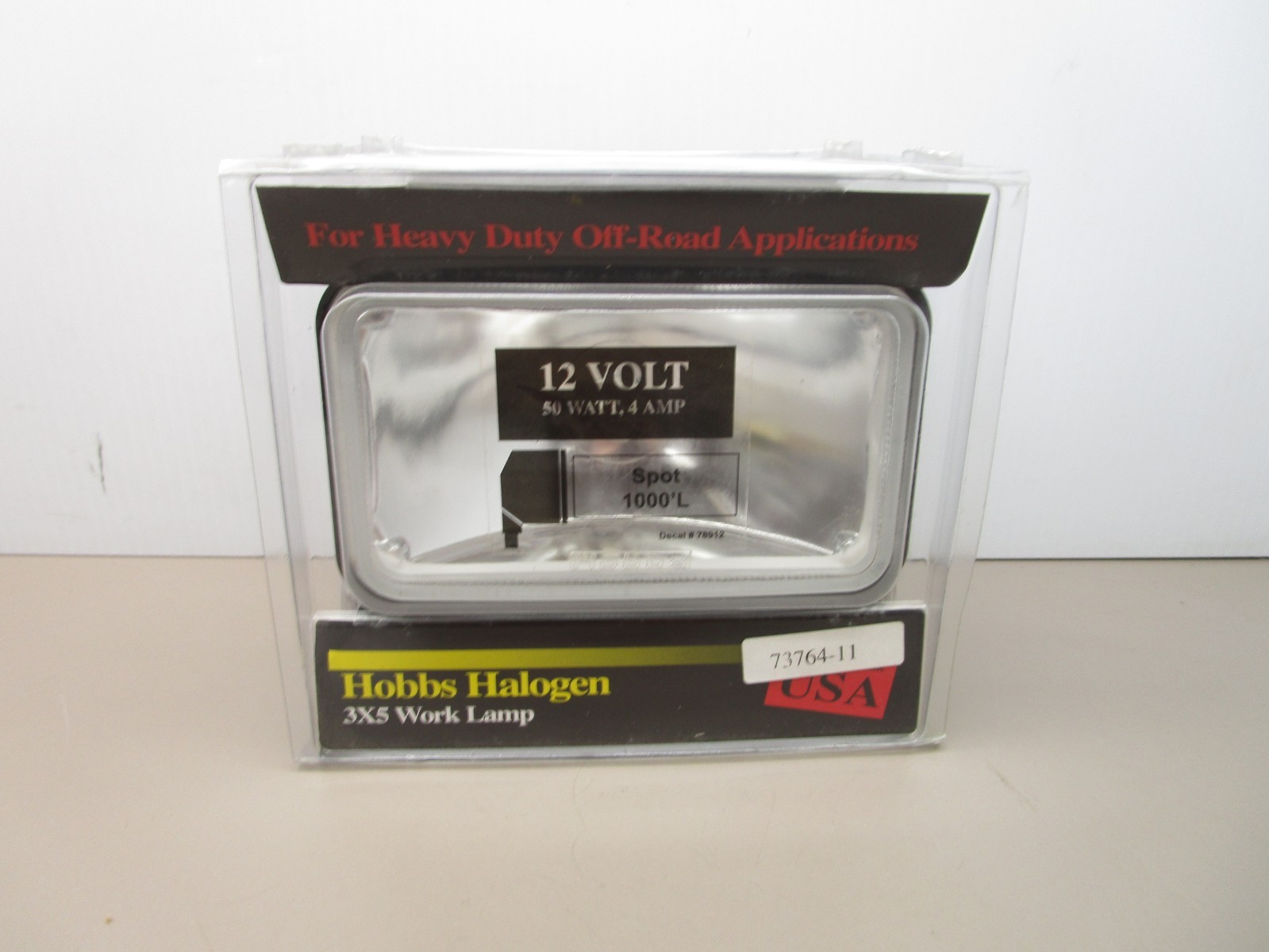 Hobbs 73764-11 Halogen Work Lamp 3″ x 5″ Spot Light 12-volt 50-watt 4-amp
