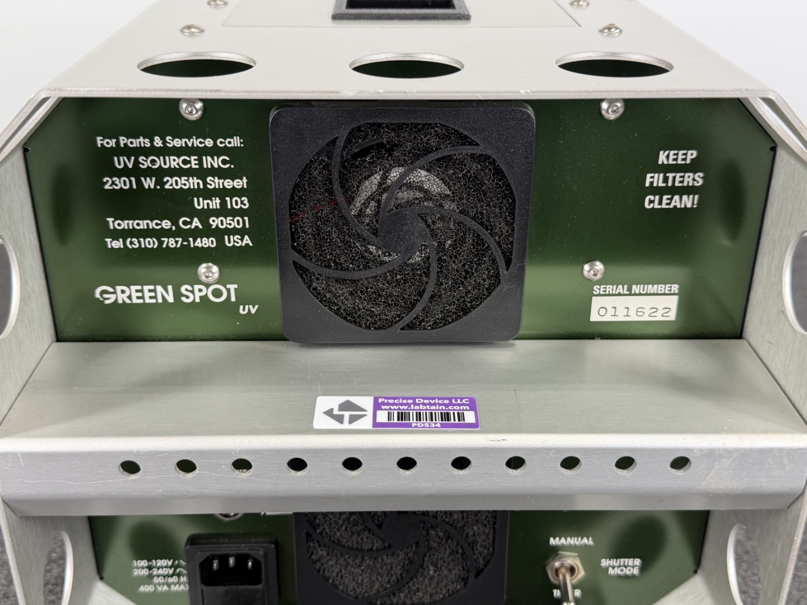American Ultraviolet Green Spot UV Spot Curing System
