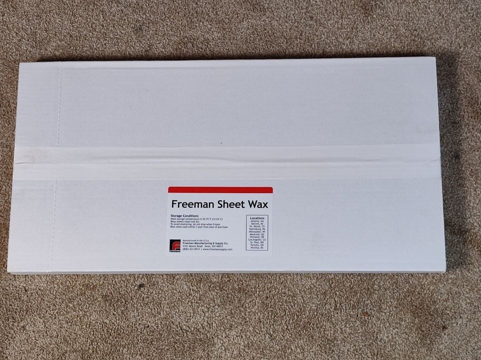 Sheet Wax 8 sheets 12″x24″x.063″ for Casting, Mold Making, Resin, Carbon fiber