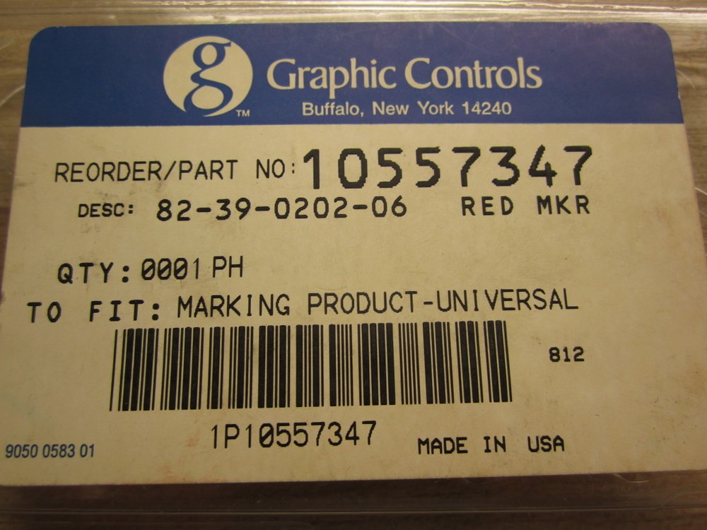 Graphic Controls 82-39-0202-06 Chart Pen 10557347 (Pack of 6)