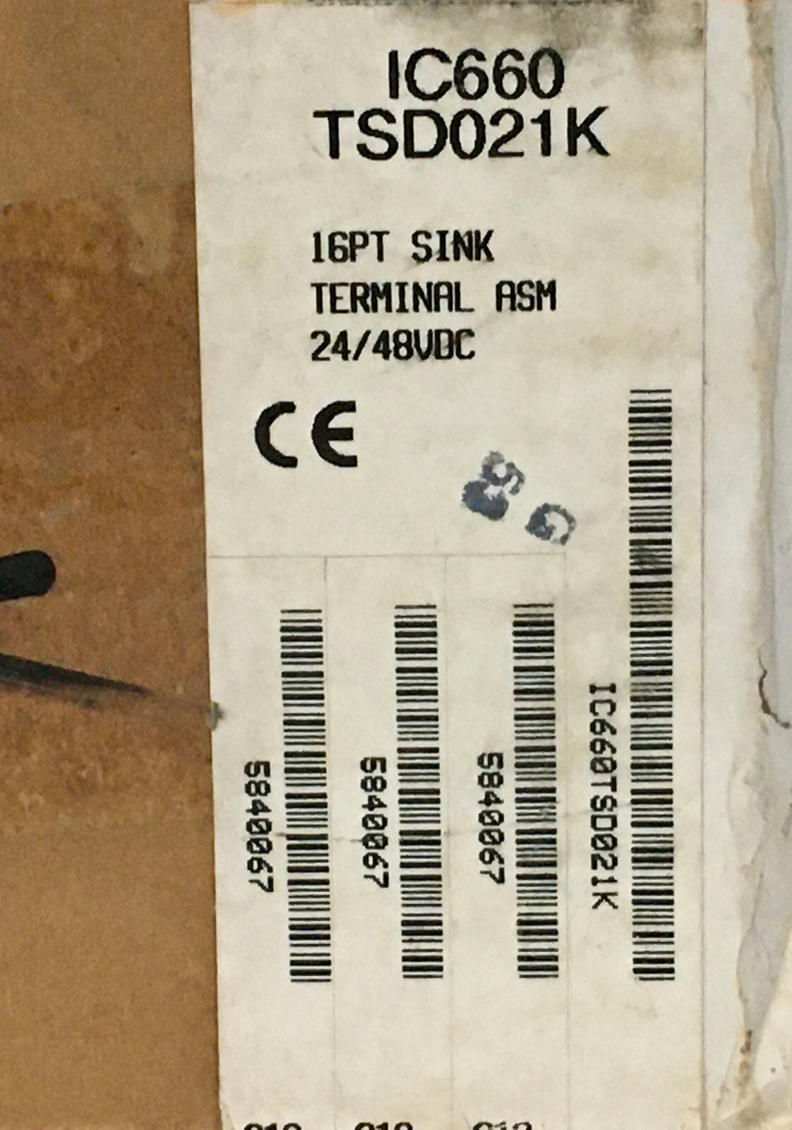NEW!!! Sealed!! GE Fenuc IC660 TSD021K 16PT SINK Terminal 24/48VDC + *Warranty*
