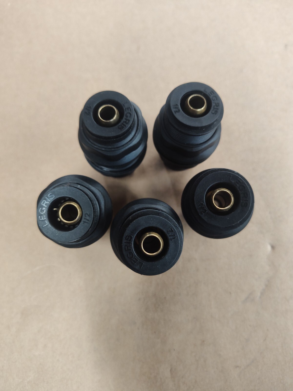 (5) Legris Bulkhead Union 1/2″ push in.