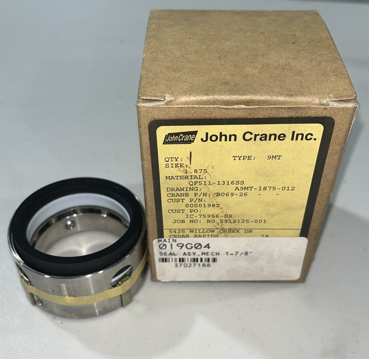 OEM John Crane B069-26 QF511-1316SS Seal A9MT-1875-012, 1.875 Size *NEW*
