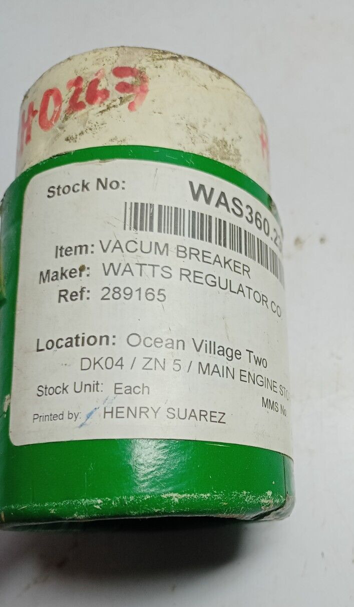 Watts Regulator 289165 Vacuum Breaker 2pcs lot