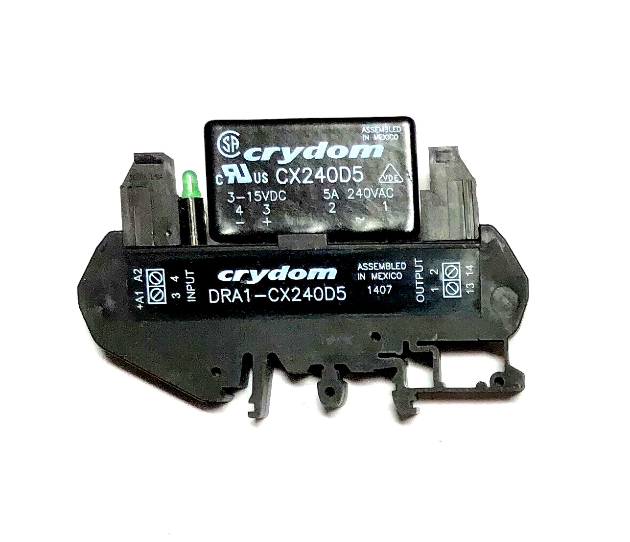 DRA1-CX240D5 CRDOM Solid State Relays – SIP SSR 280Vac 5A, 3-15Vdc WITH CX240D5