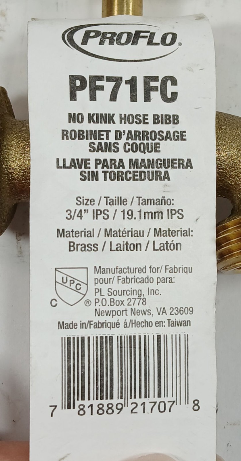 1 NEW PROFLO PF71FC ¾” NO-KINK HOSE BIB NNB ***MAKE OFFER***