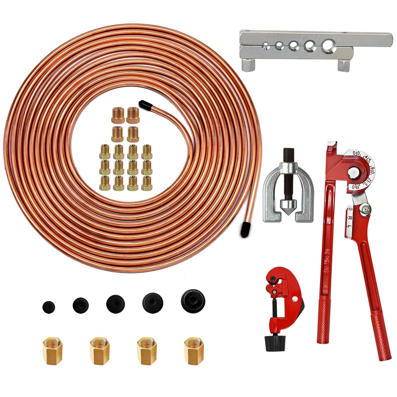 MuHize Brake Line Bender(1/4 Inch) – Upgraded 25 Feet Brake Line Kit for Ford…