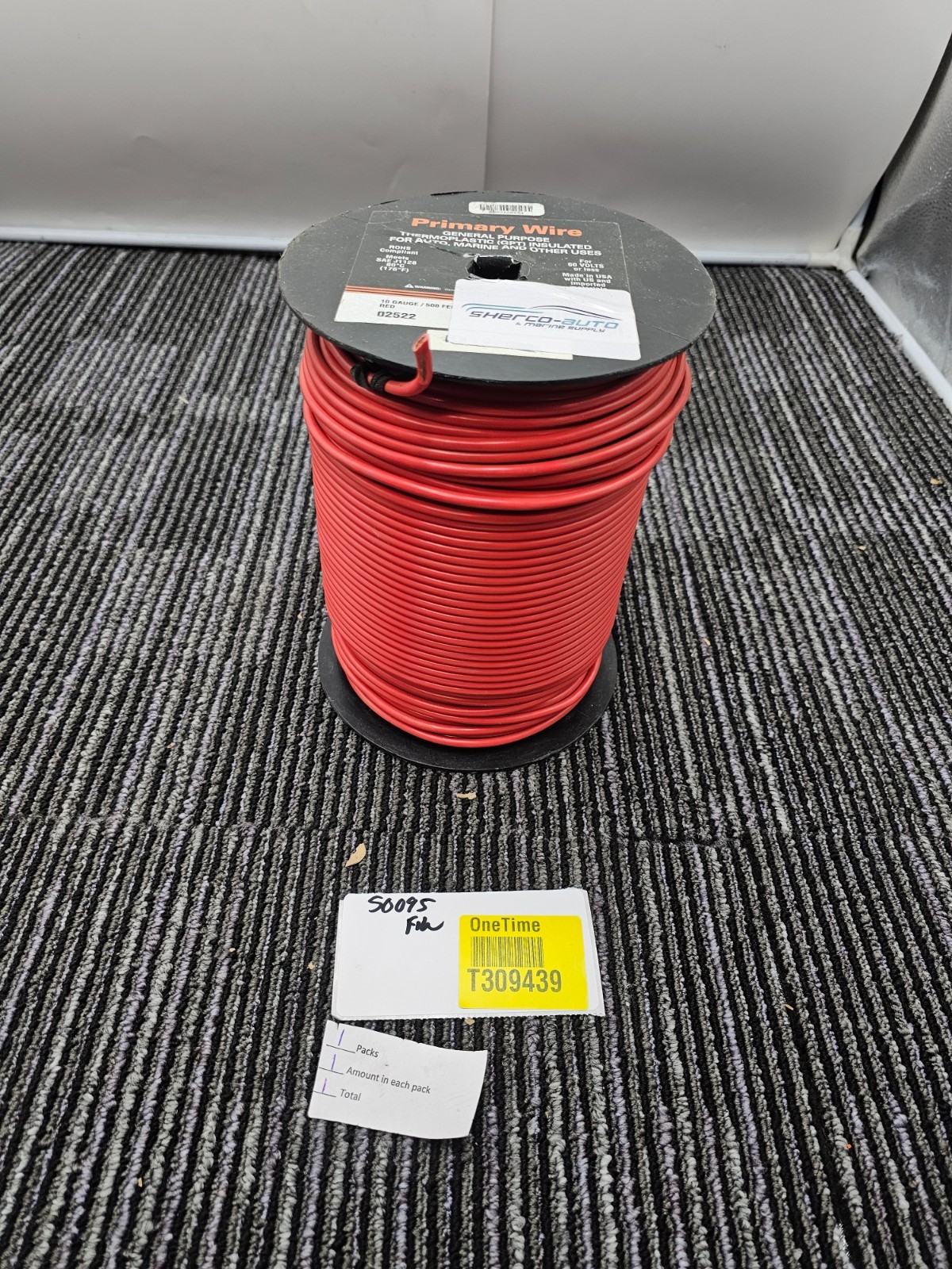Primary Wire 02522 10 AWG x 500 ft. General Purpose Thermoplastic Wire Red