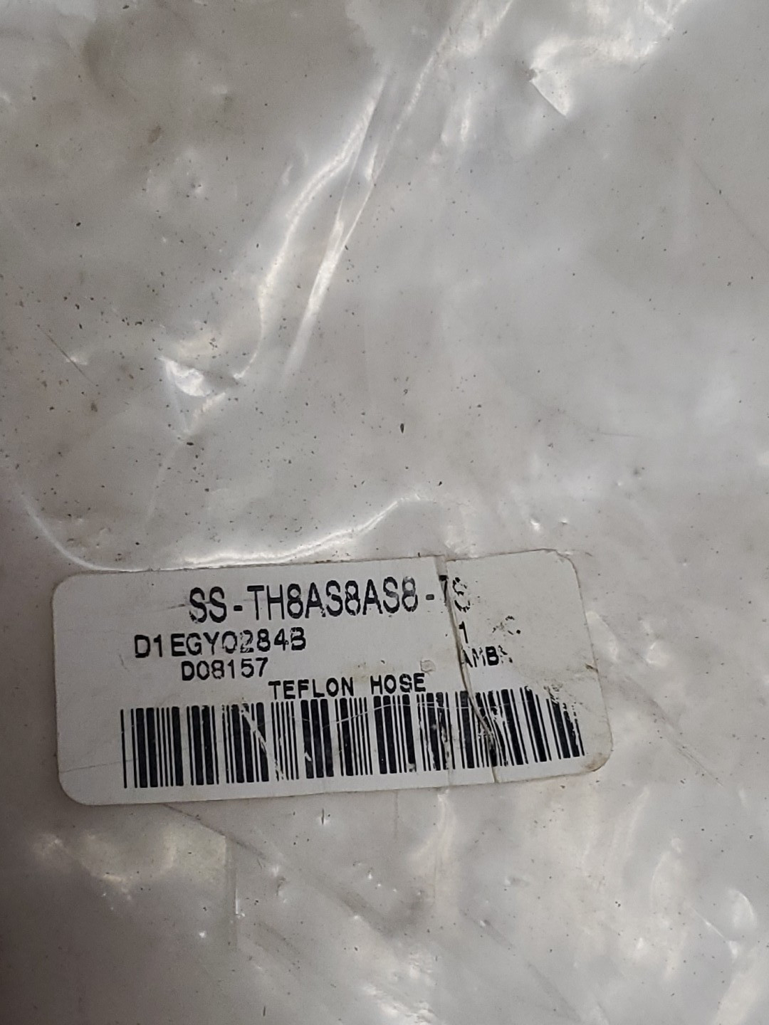 Swagelok Stainless Steel Braided Teflon Hose Assembly. SS-TH8AS8AS8-18
